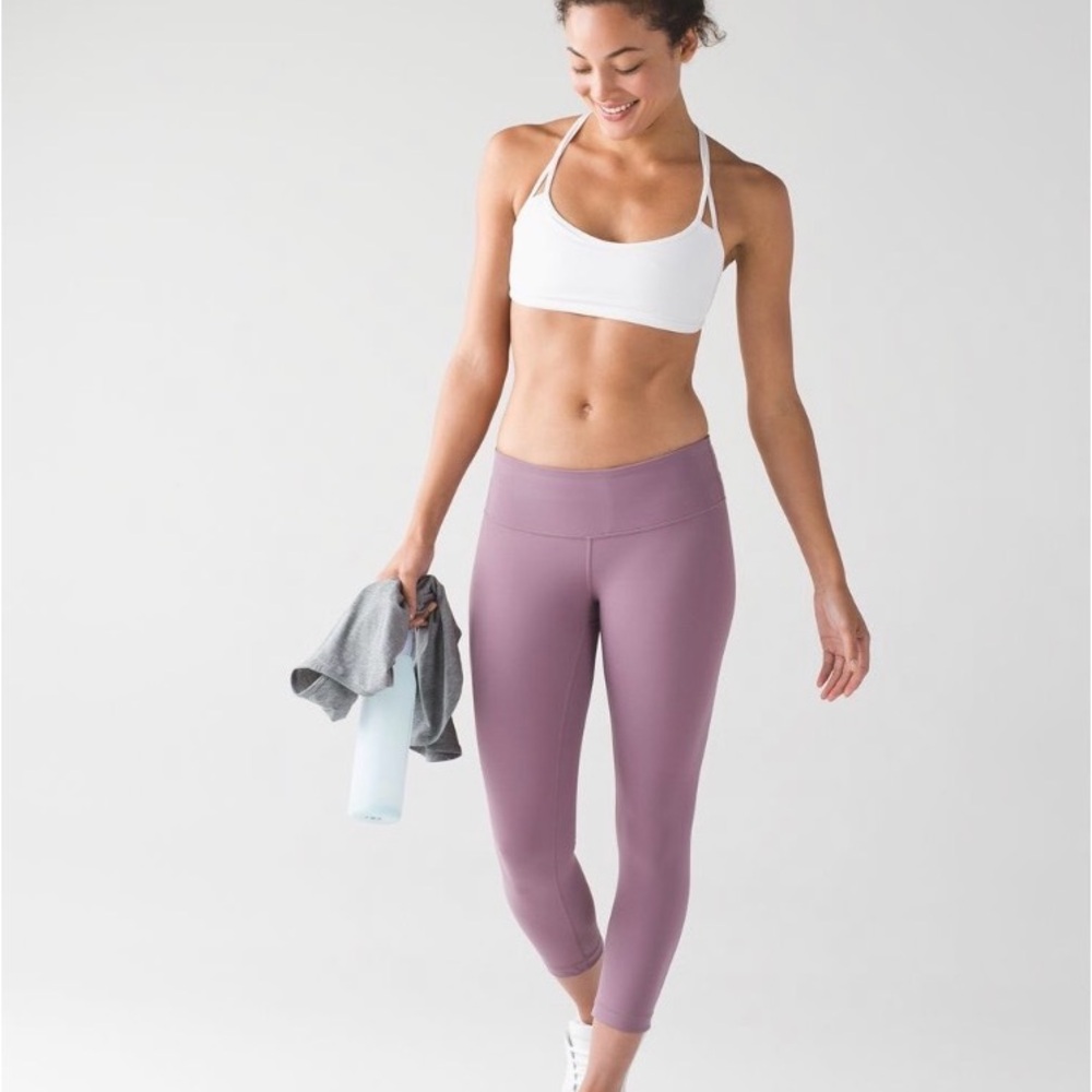 Lululemon Wunder Under Crop- Size 2- Dusty Mauve Like New